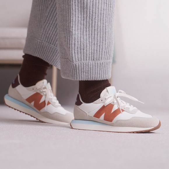 NB 237 Sea Salt with Soft Copper Retro Running Shoes / Sneakers - Last Pair! - Picture 13 of 13